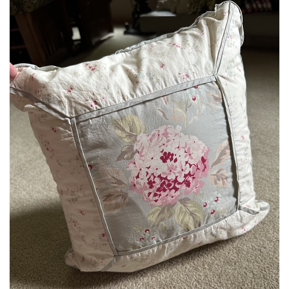 Rachel Ashwell Simply Shabby Chic Square Hydrangea Throw Pillow Handmade